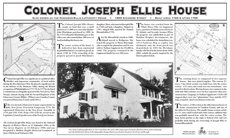 Col. Joseph Ellis House interpretive sign preview