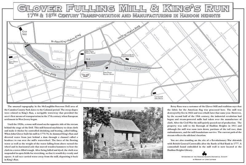 Preview of the Glover Fulling Mill interpretive sign