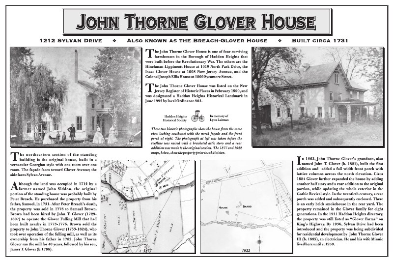 Preview of the John T Glover House interpretive sign